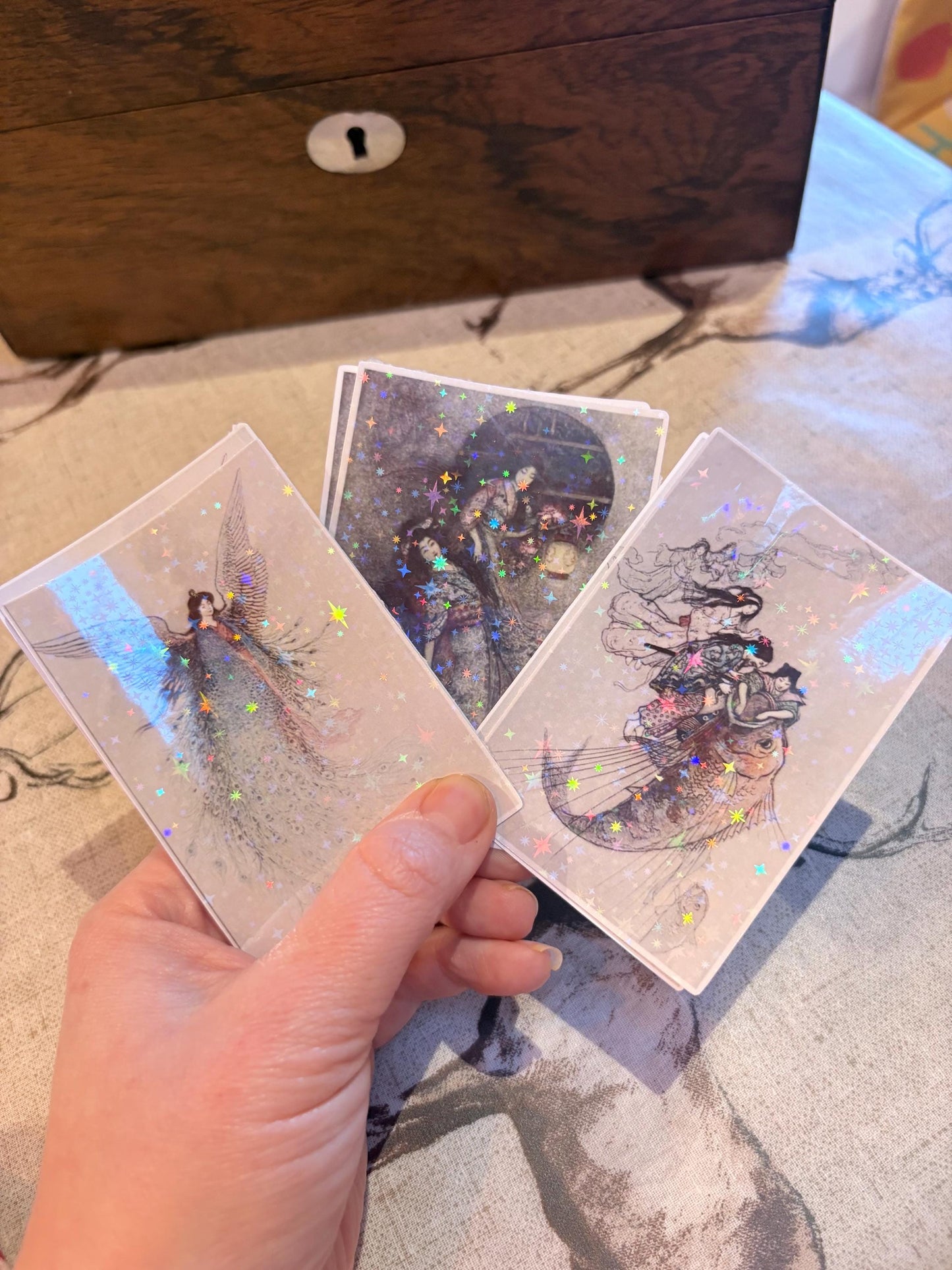 Japanese Fairy Tale Stickers | Warwick Goble Art, Vintage Style (Set of 3)