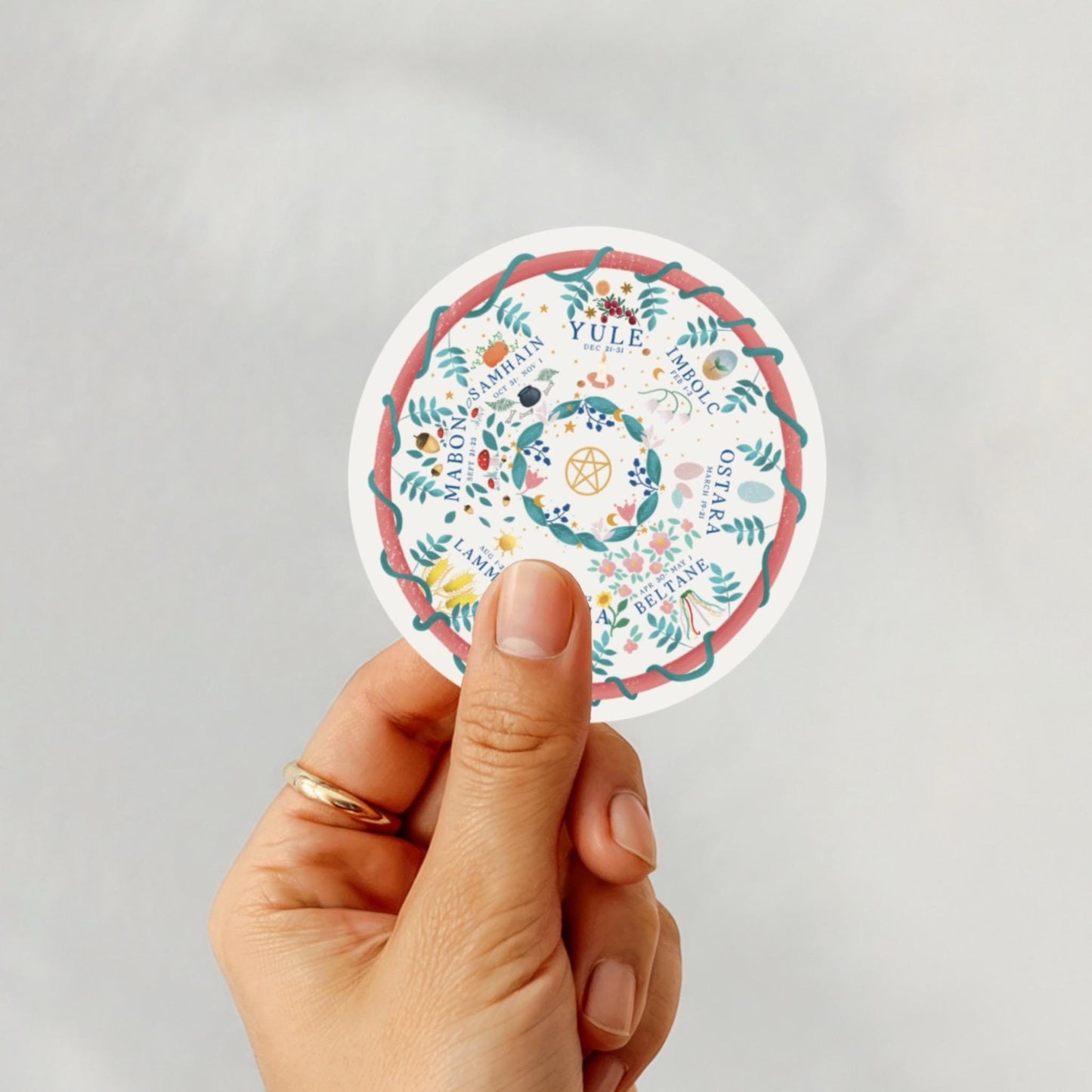 Wheel of the Year Sticker | Pagan Sabbats