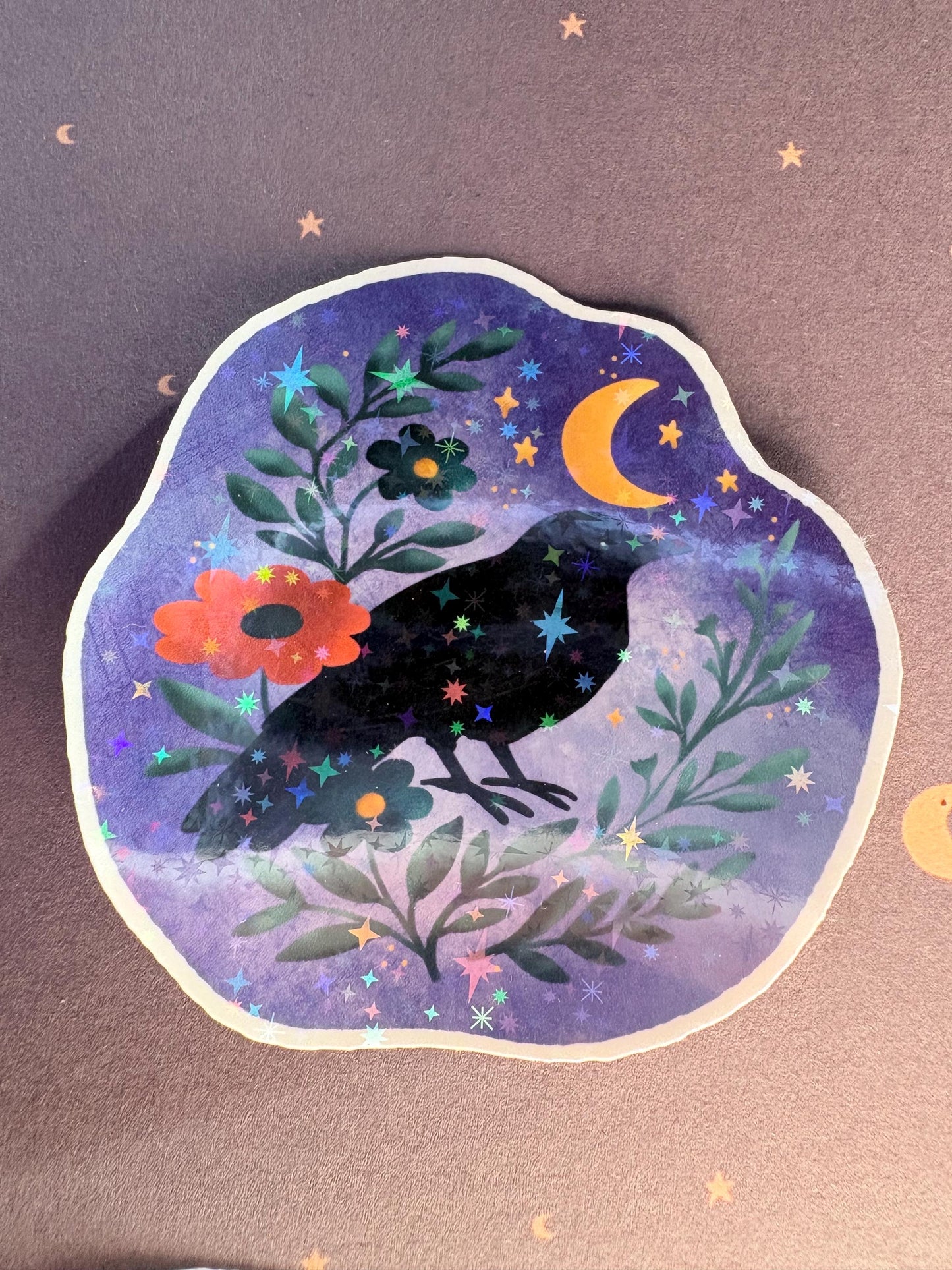 Crow Sticker | Witchy Gothic Art, Laptop Kindle Sticker