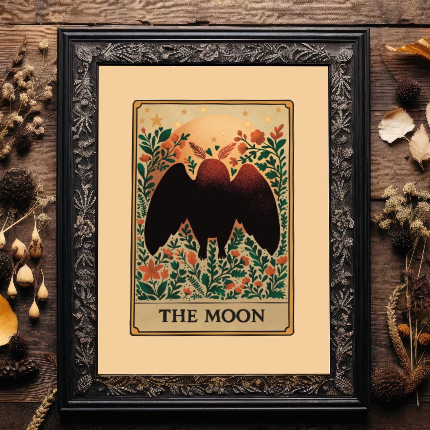 Mothman Tarot Print - ‘The Moon’ | Cryptids