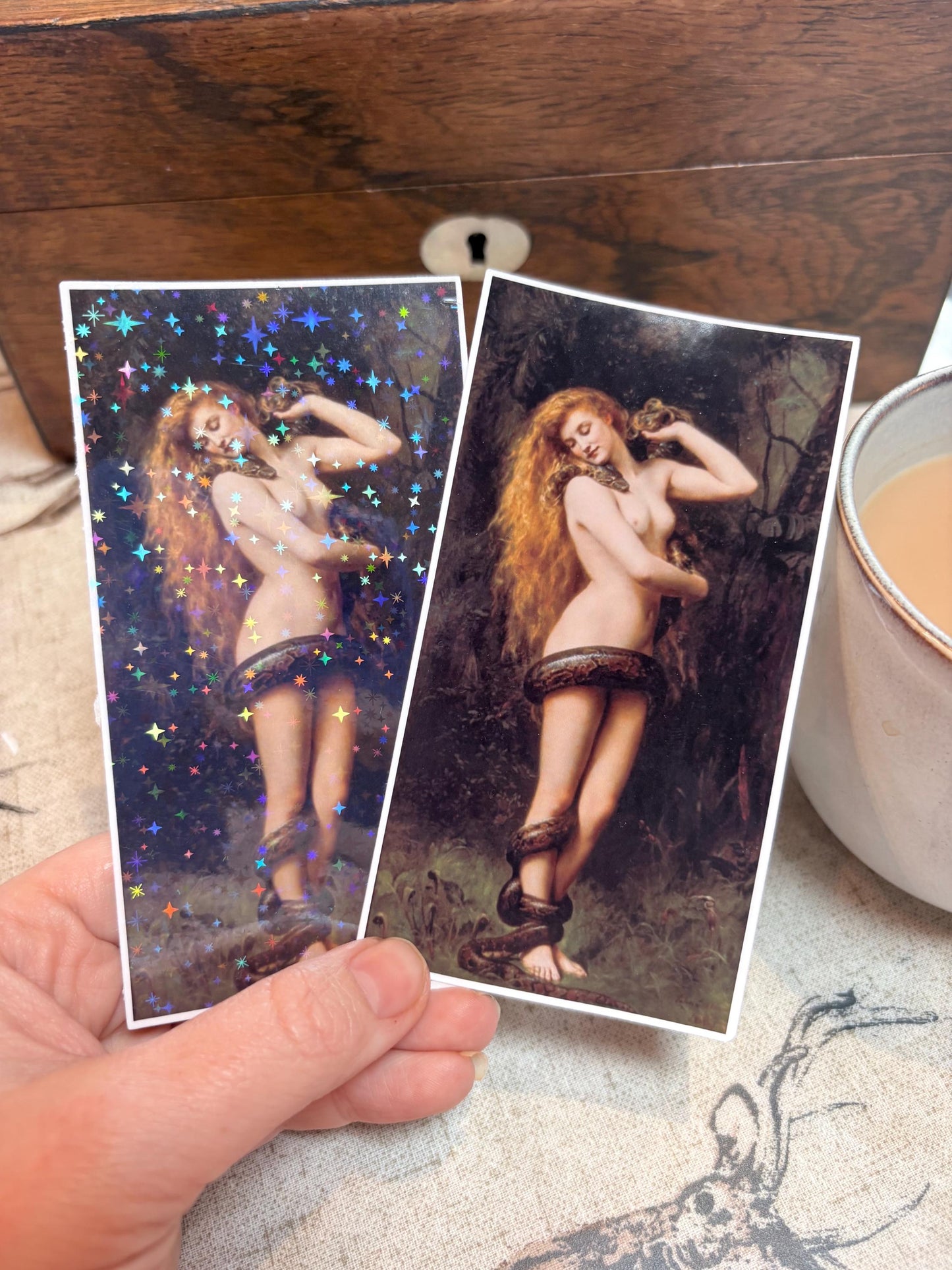 Lilith with a snake | Witch Art | Magical Fine Art Goddess Sticker