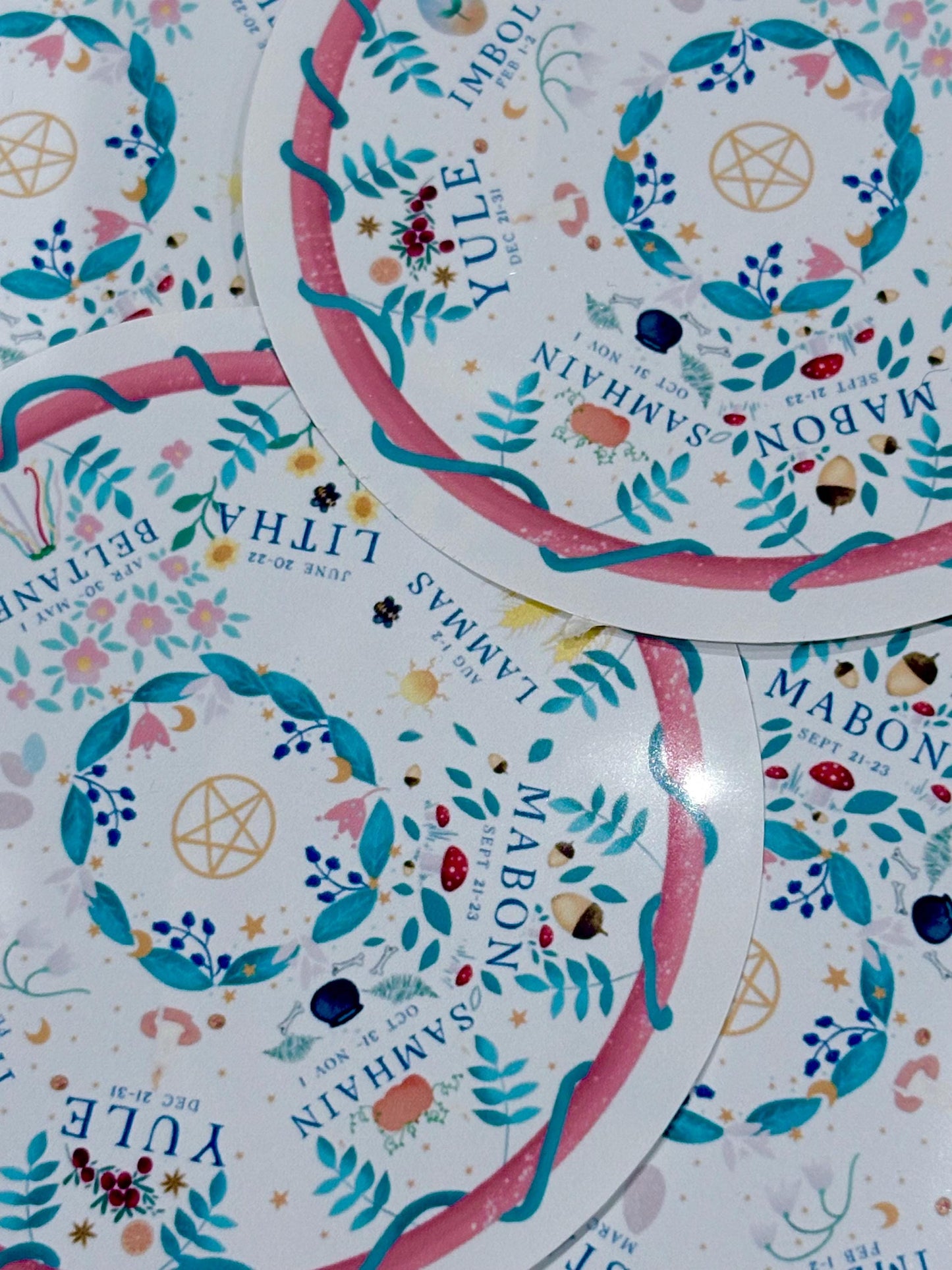 Wheel of the Year Sticker | Pagan Sabbats