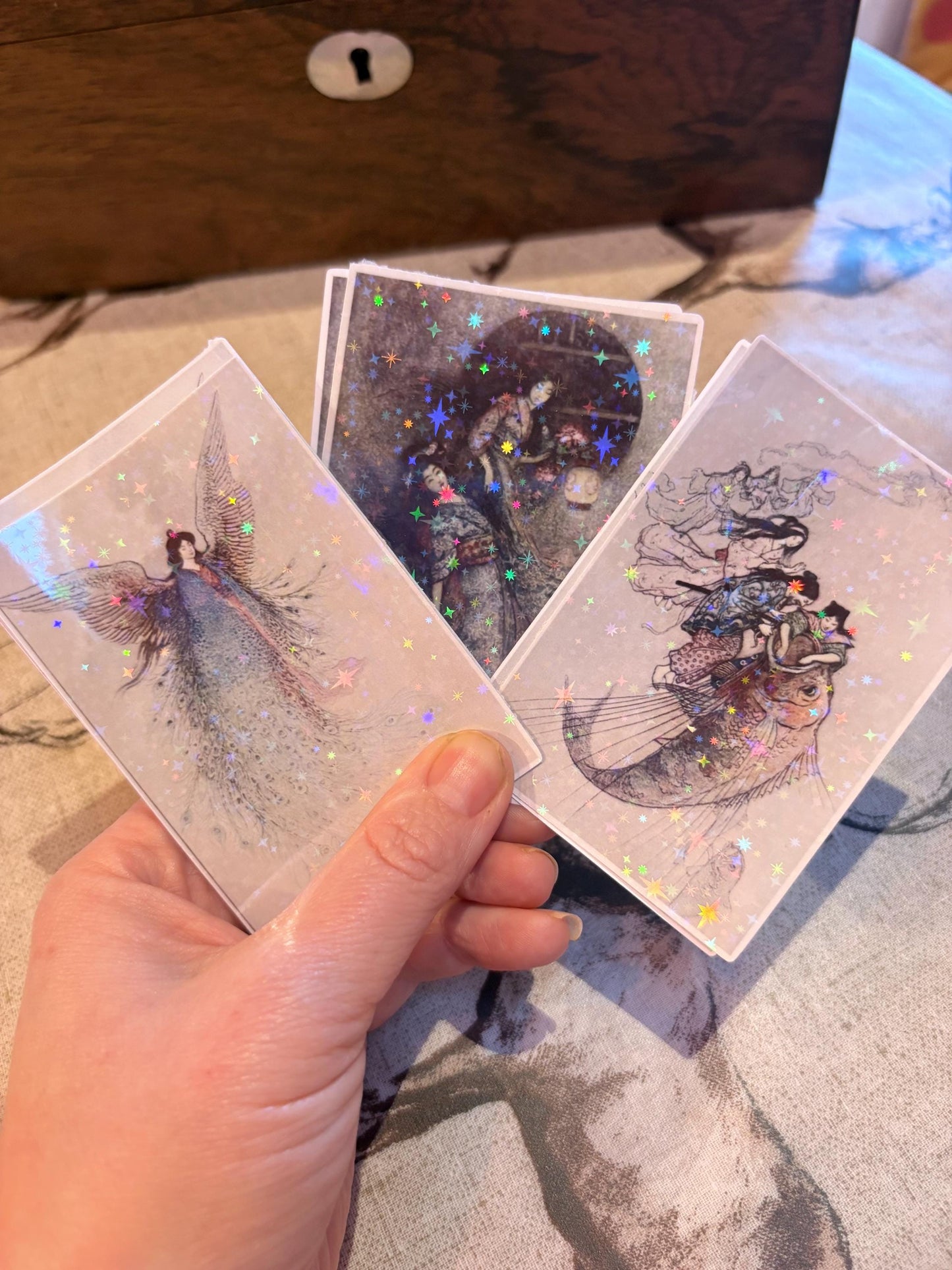 Japanese Fairy Tale Stickers | Warwick Goble Art, Vintage Style (Set of 3)