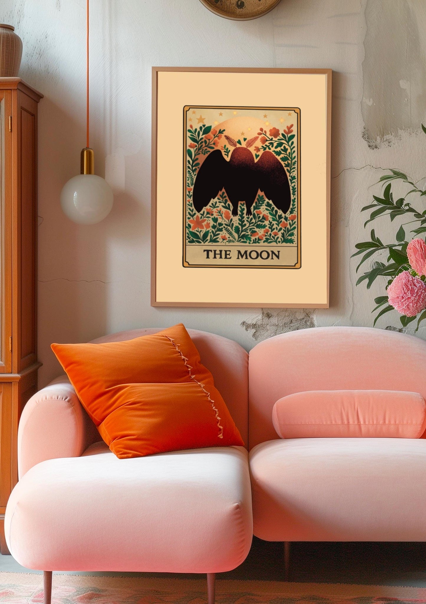 Mothman Tarot Print - ‘The Moon’ | Cryptids