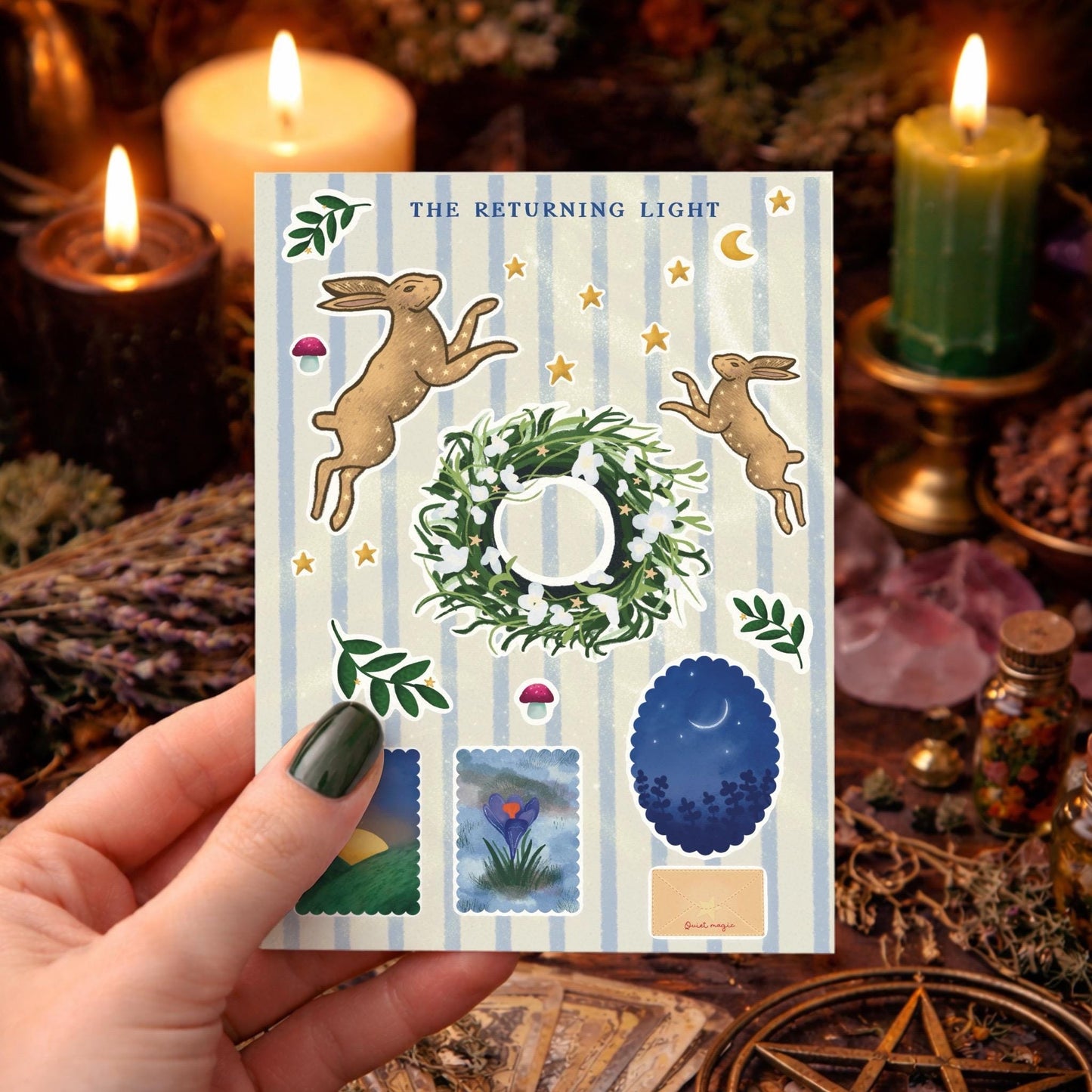 Ostara Sticker Sheet | Spring Equinox, Witchy Journal Decor