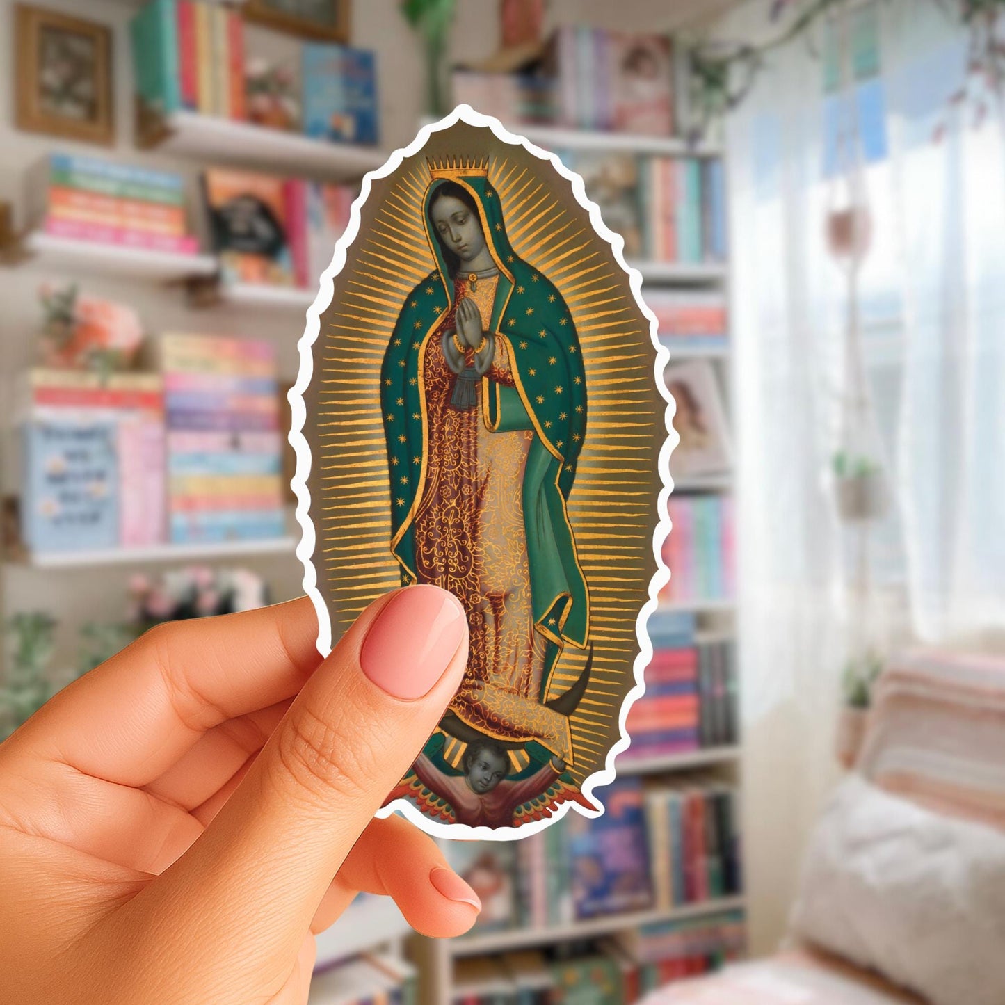 Virgen de Guadalupe Sticker – Catholic & Mexican Faith Fine Art Sticker