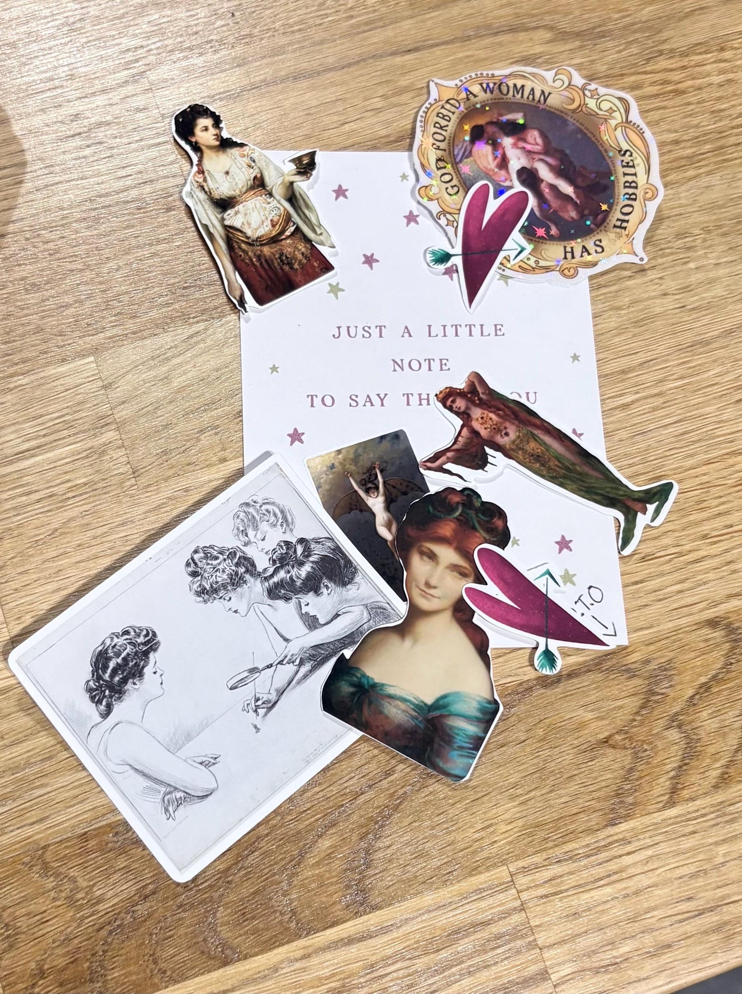 God Forbid a woman has hobbies Sticker | Feminist Art | Renaissance Painting