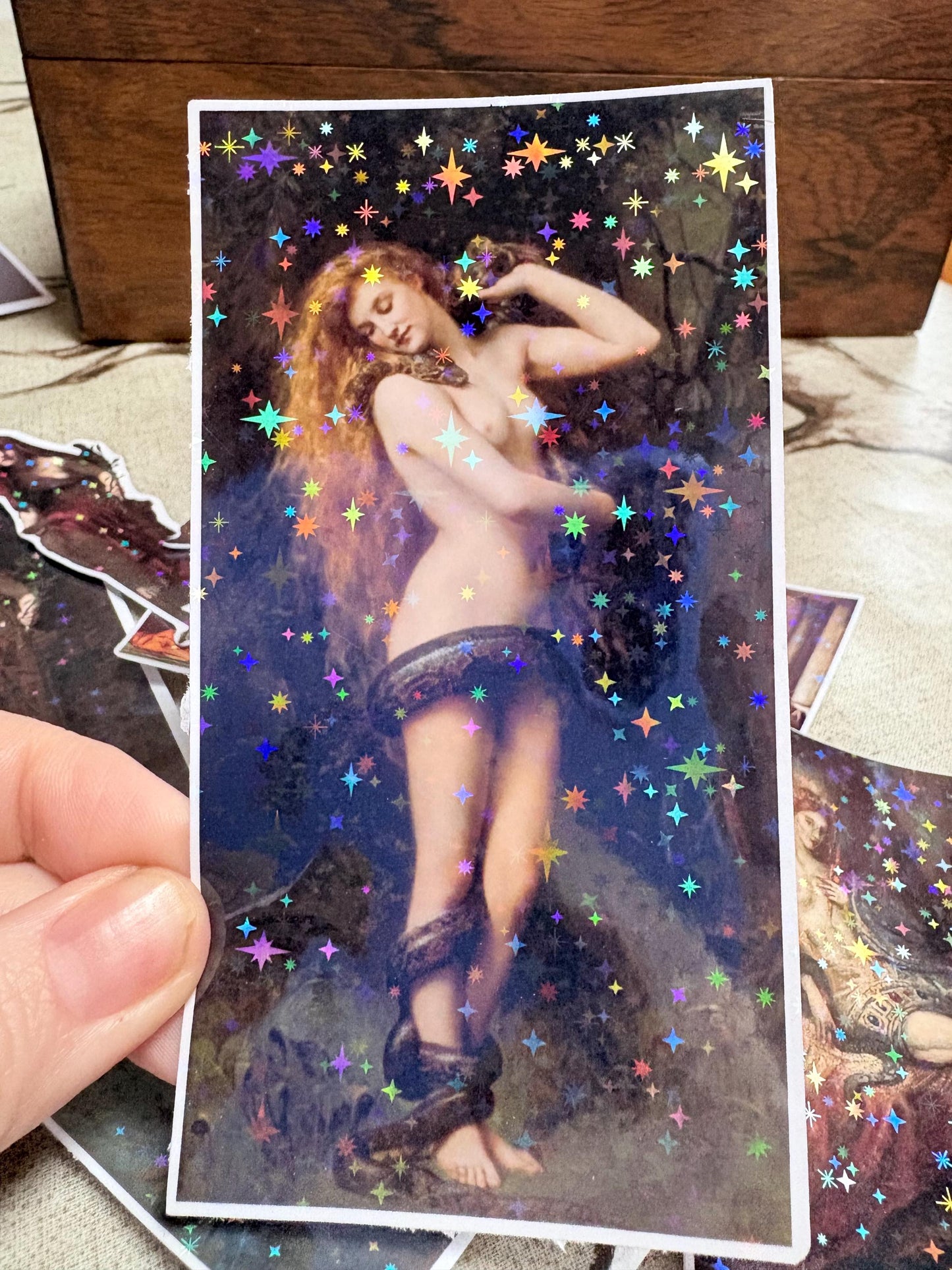 Lilith with a snake | Witch Art | Magical Fine Art Goddess Sticker