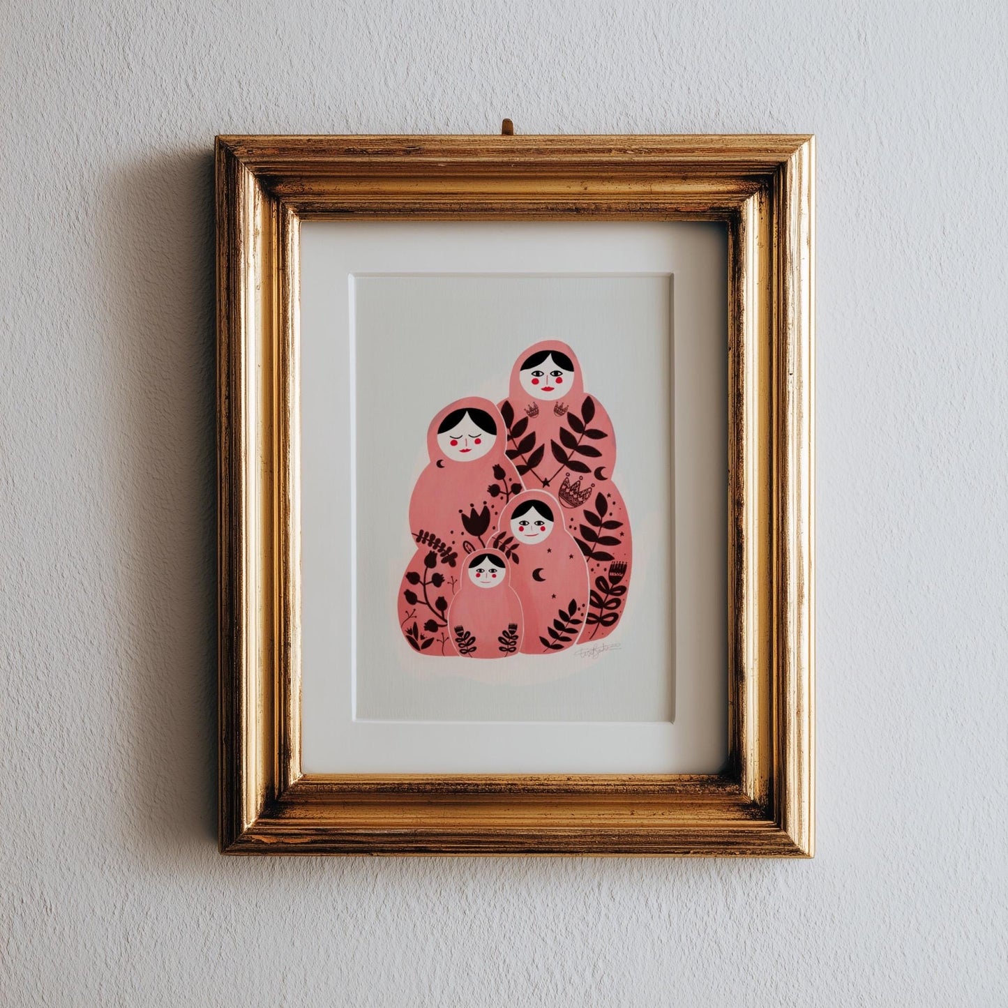 Mystical Folk Femme - Matryoshka Inspired Art Print (Various Sizes Available)