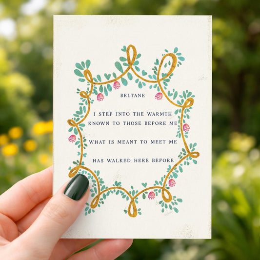 Beltane Blessing - Beltane Folk Art Print (Various Sizes) Sabbath Altar | Witchy Seasonal Decor