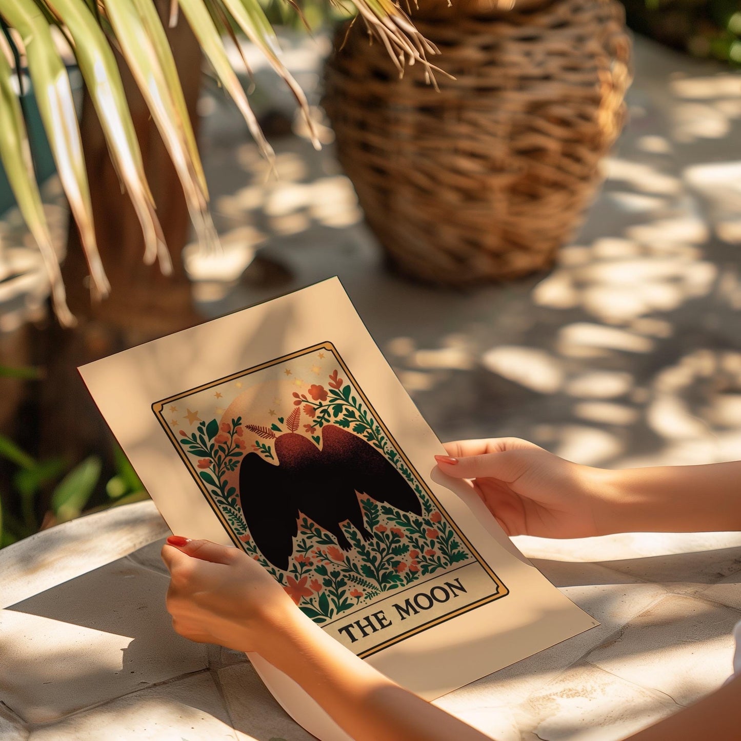 Mothman Tarot Print - ‘The Moon’ | Cryptids