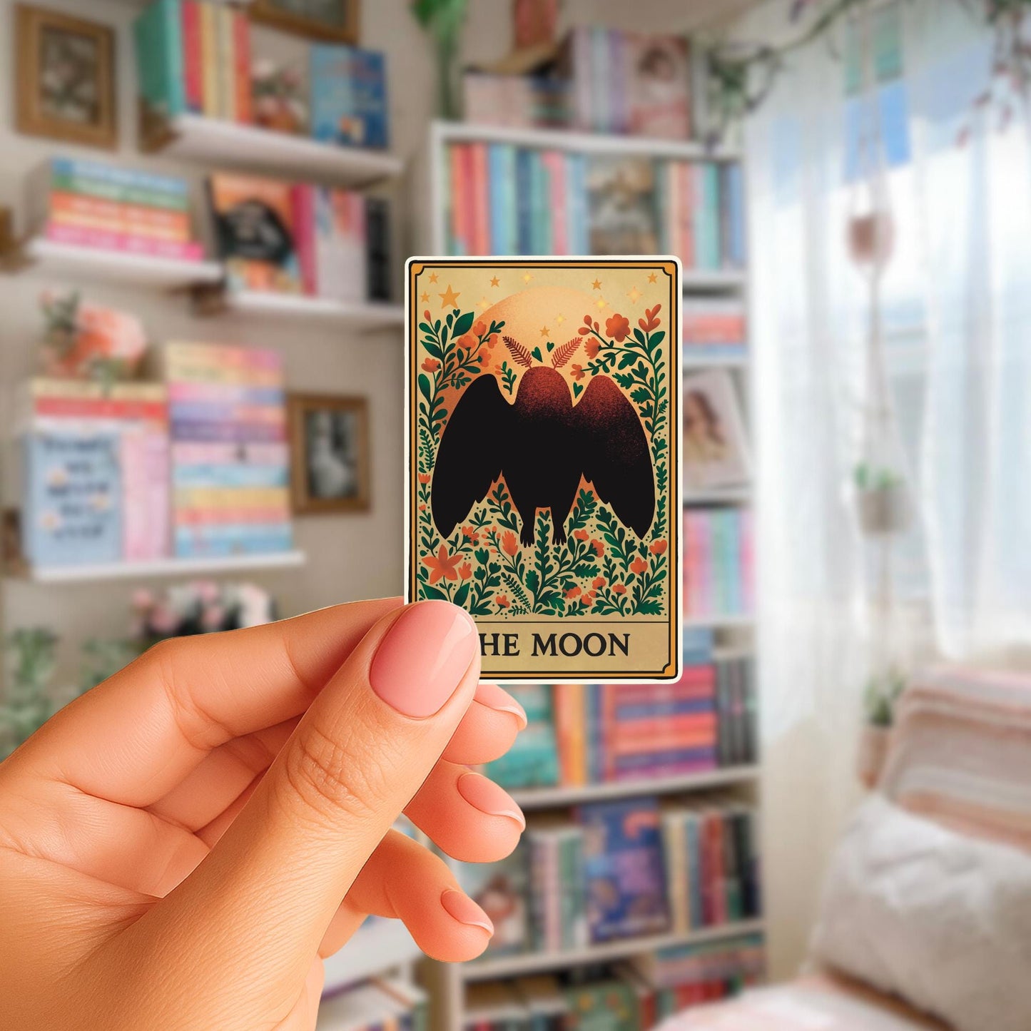 Mothman Tarot Sticker Collection| Set of 3 | Lovers/Moon/Death