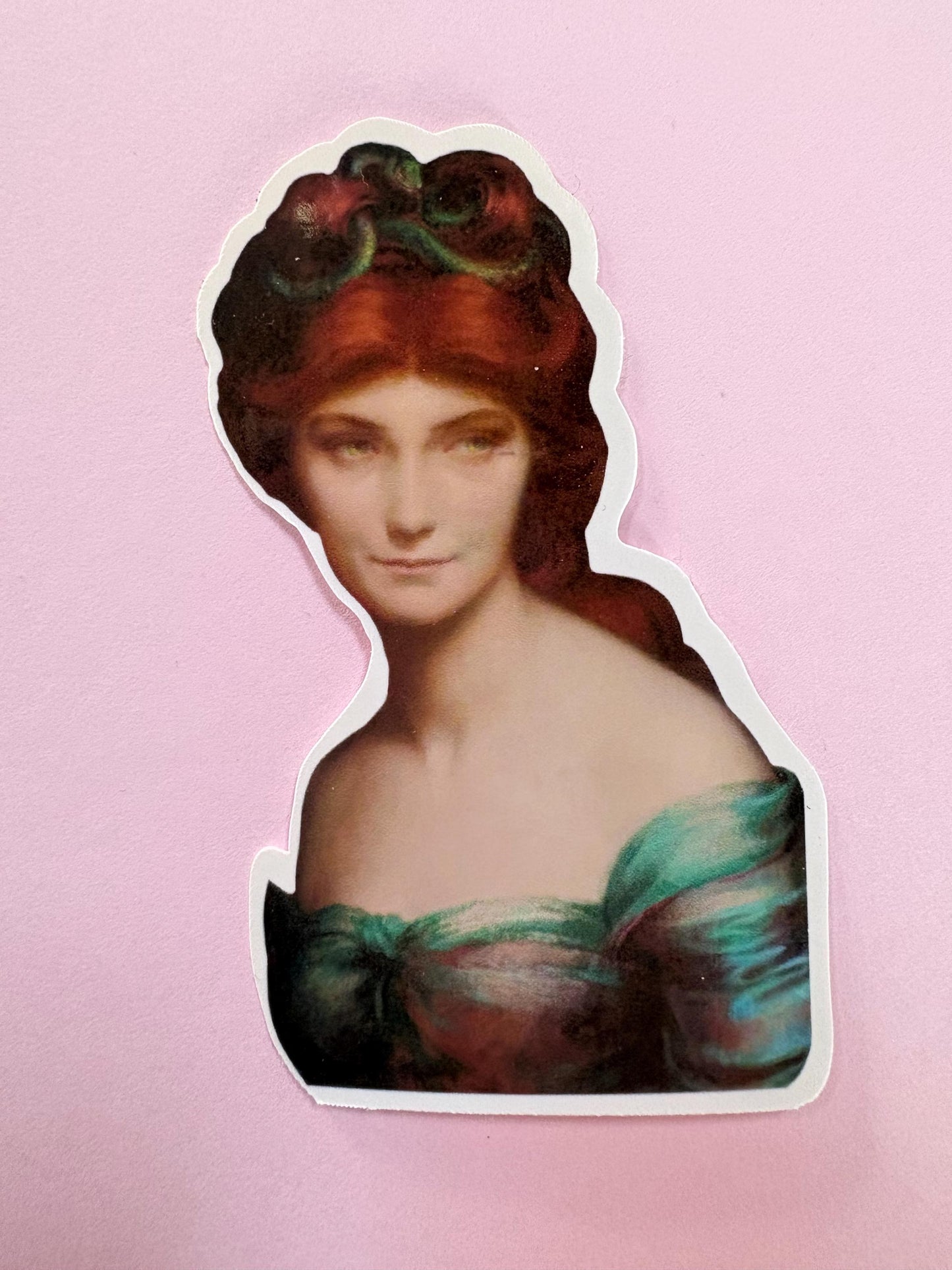 Medusa Art Sticker | Winifred Hope Thomson Reproduction, Baroque Mythology Vinyl Decal