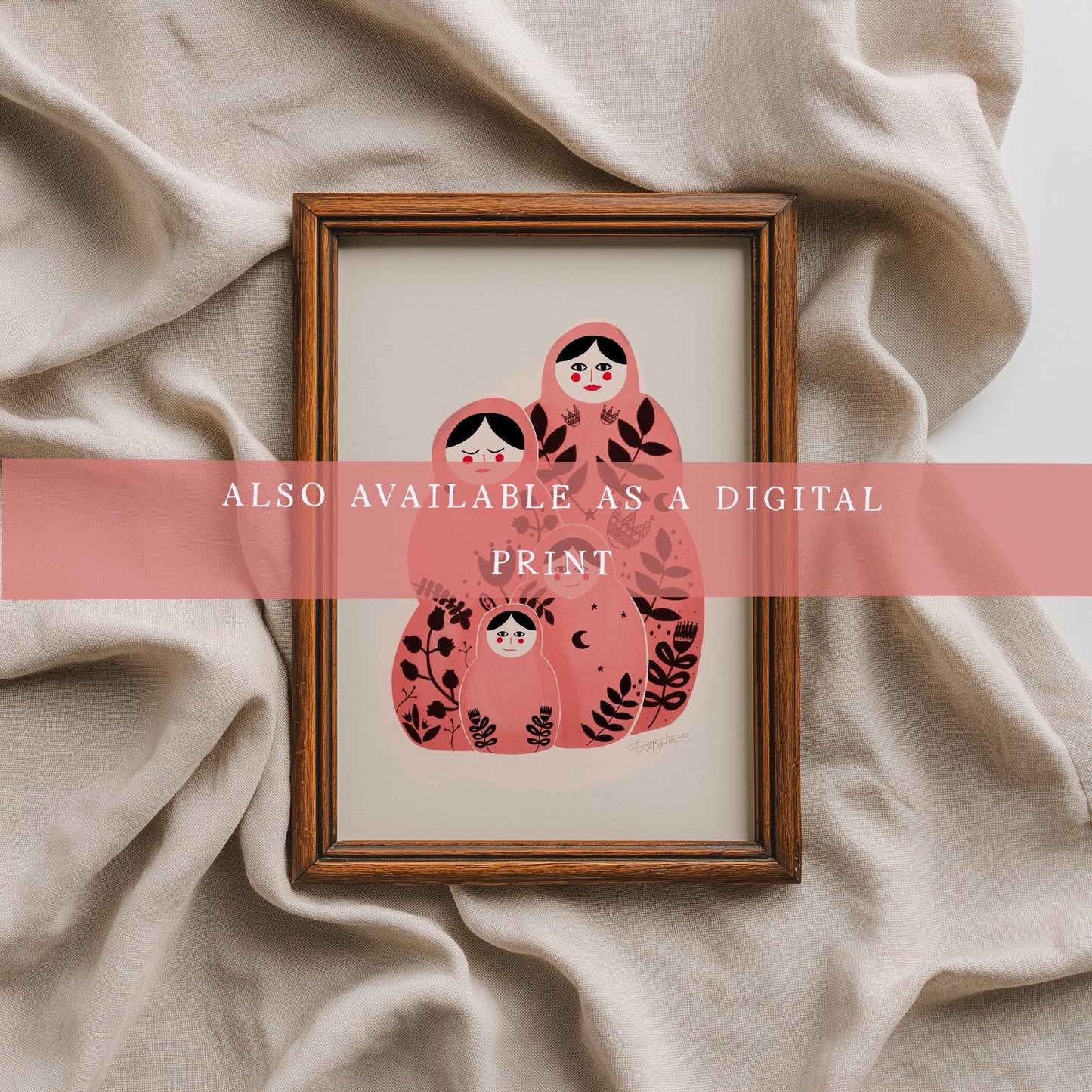 Mystical Folk Femme - Matryoshka Inspired Art Print (Various Sizes Available)