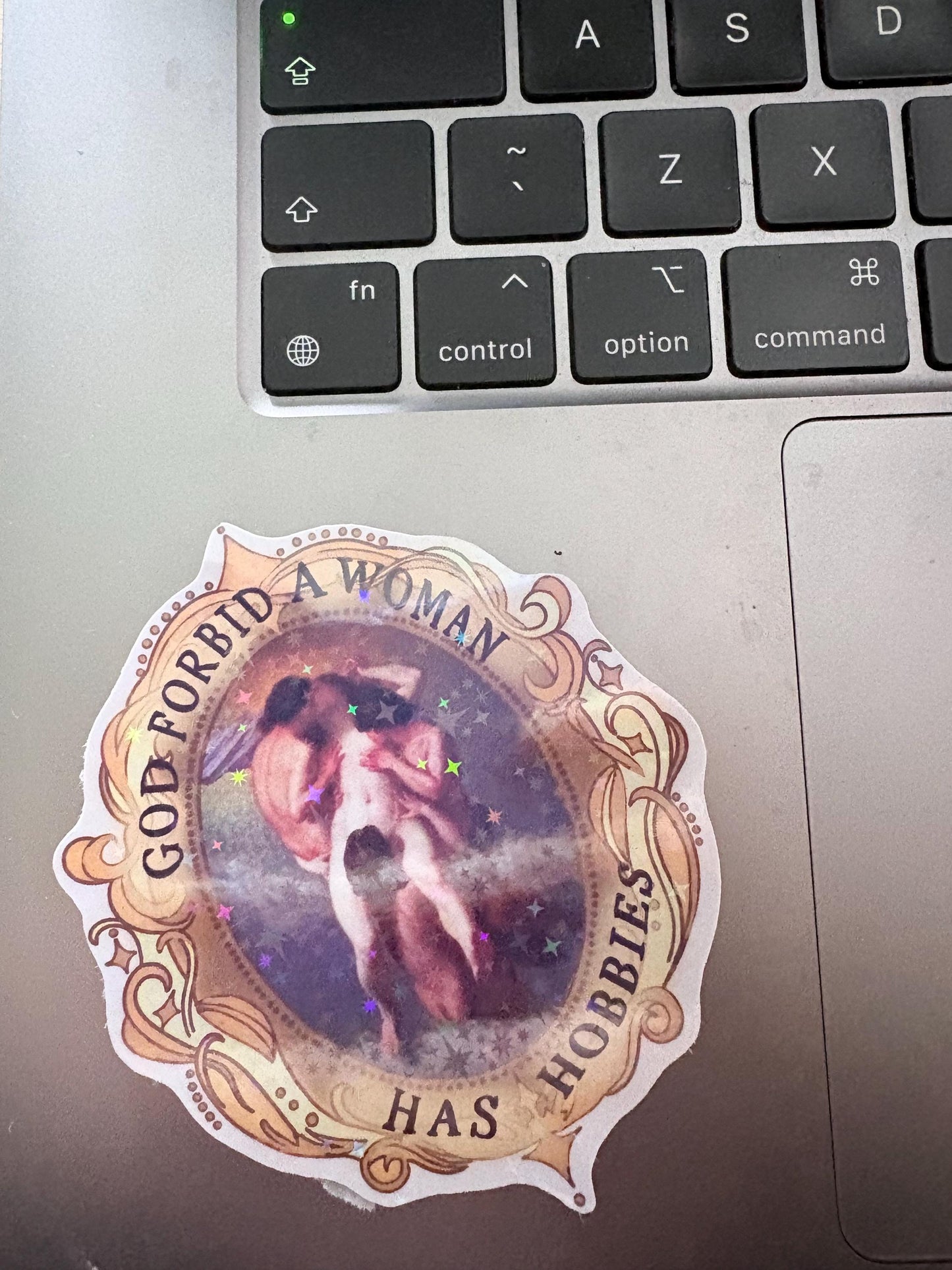 God Forbid a woman has hobbies Sticker | Feminist Art | Renaissance Painting