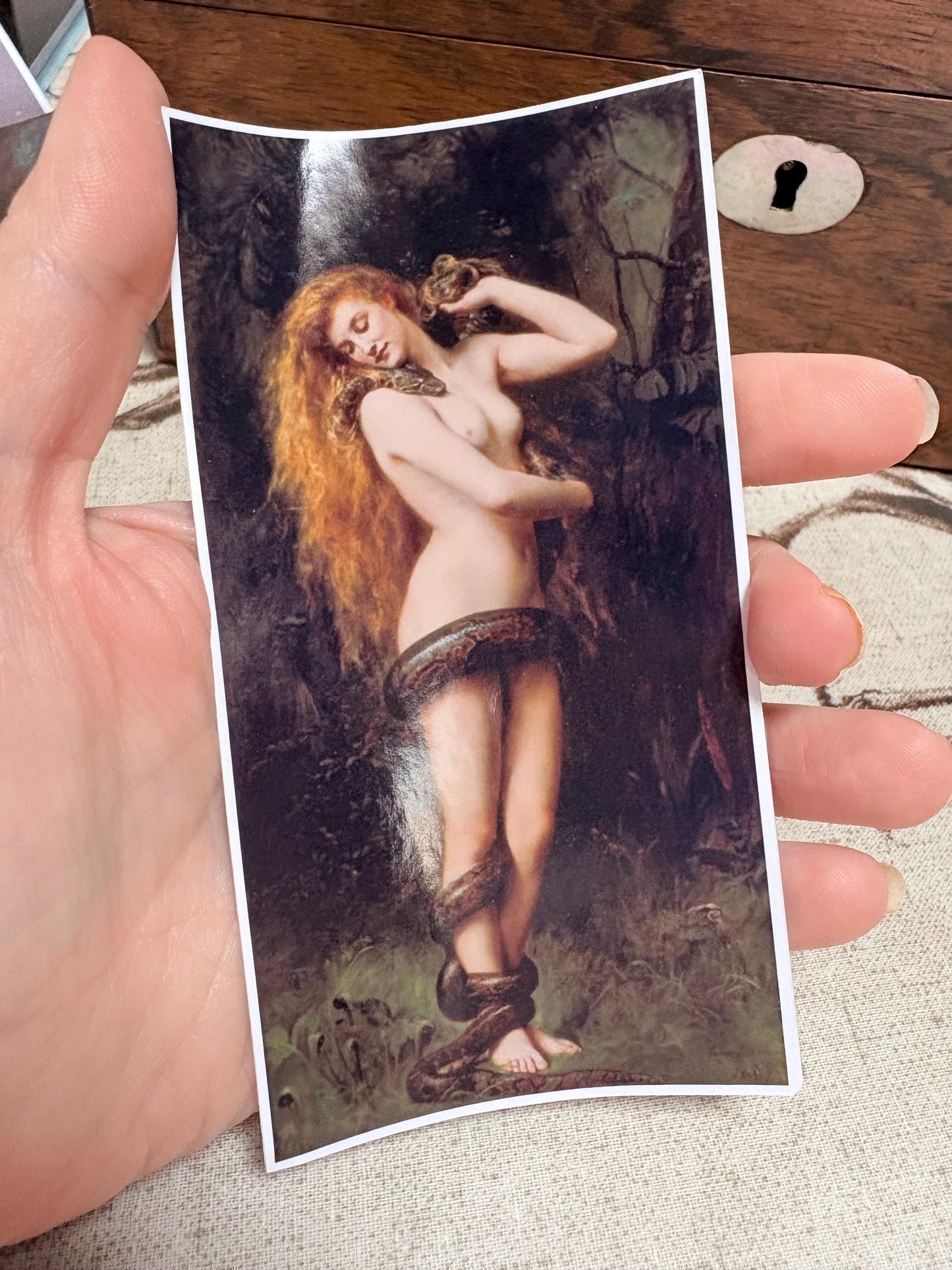 Lilith with a snake | Witch Art | Magical Fine Art Goddess Sticker