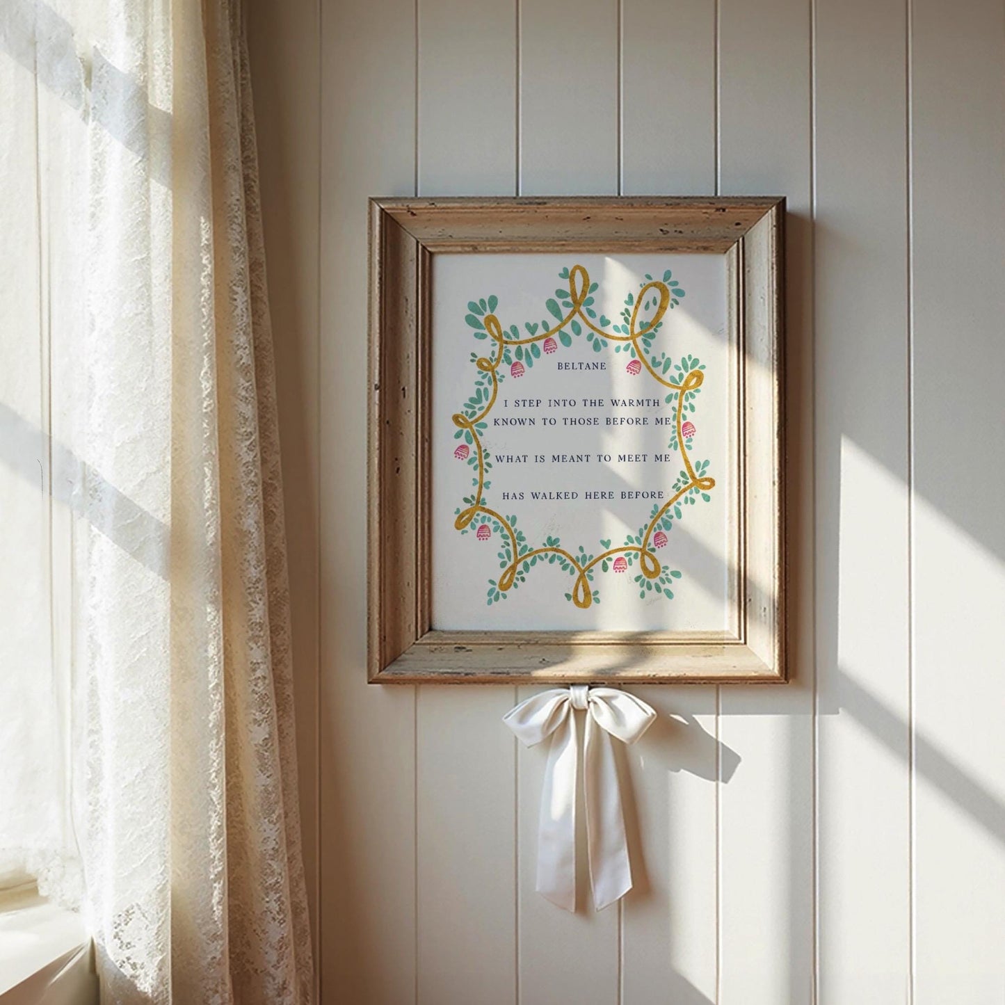 Beltane Blessing - Beltane Folk Art Print (Various Sizes) Sabbath Altar | Witchy Seasonal Decor