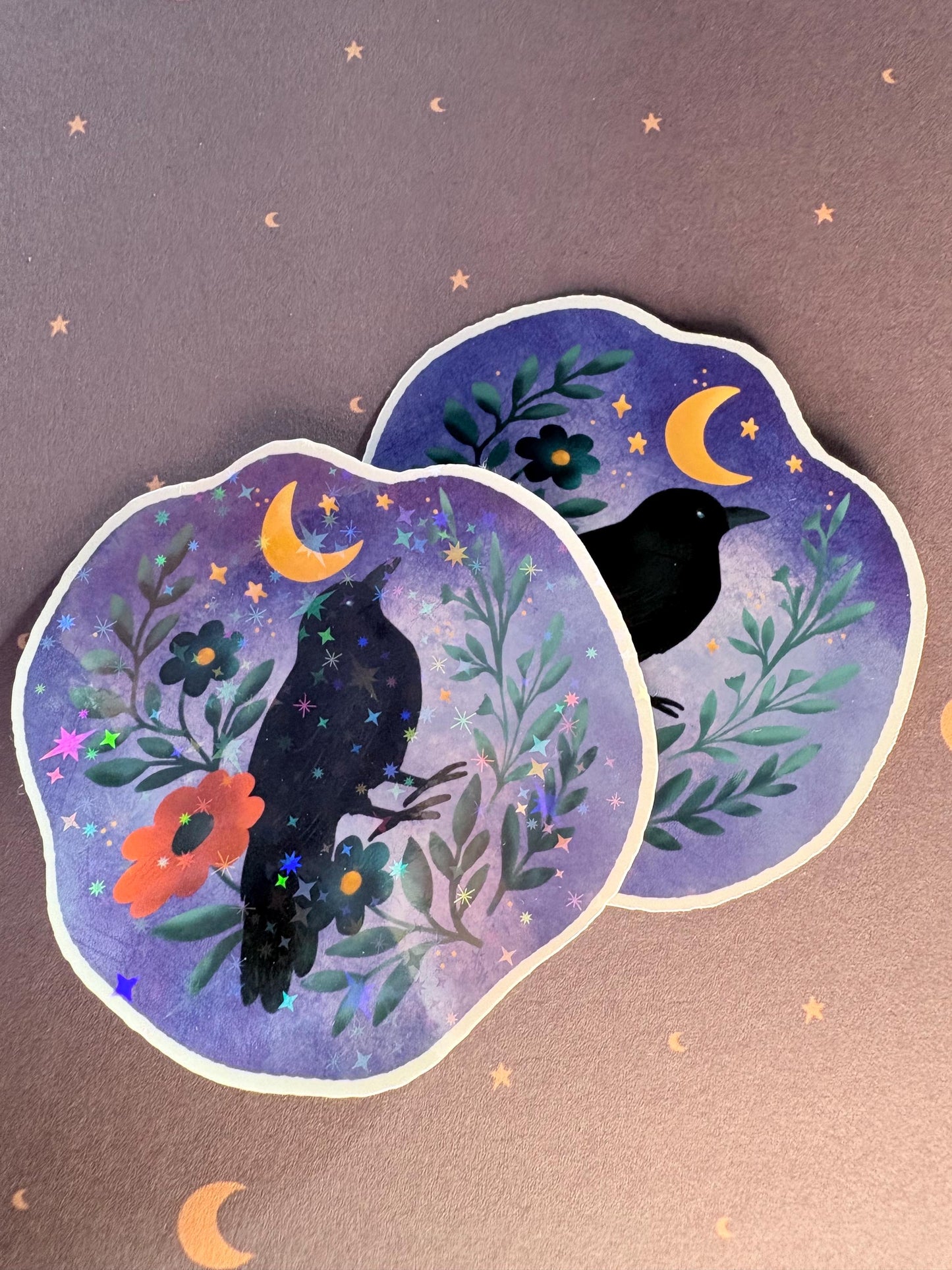 Crow Sticker | Witchy Gothic Art, Laptop Kindle Sticker