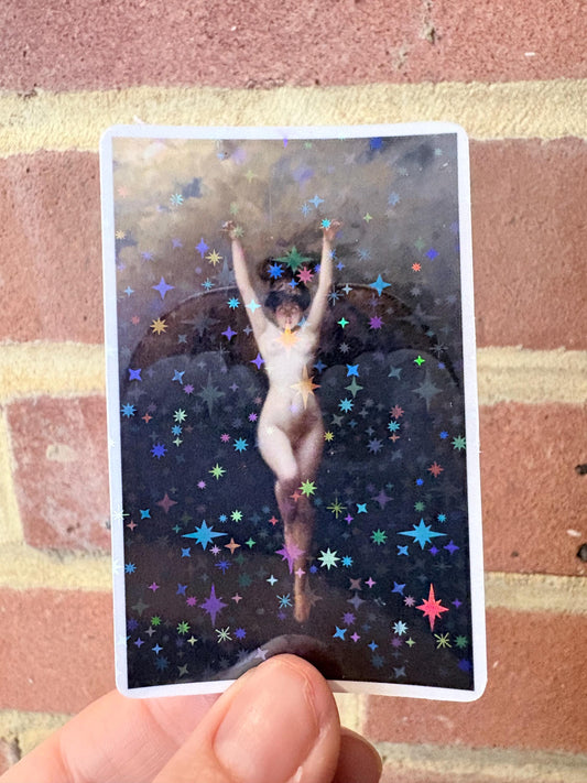 The Bat Woman 1890 Vintage Sticker | Joseph Penot | Fine Art Sticker