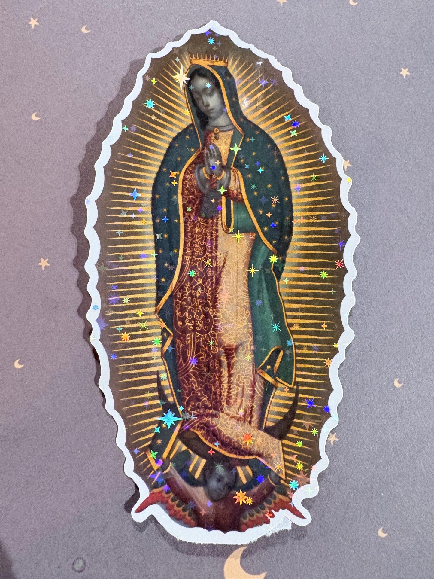 Virgen de Guadalupe Sticker – Catholic & Mexican Faith Fine Art Sticker