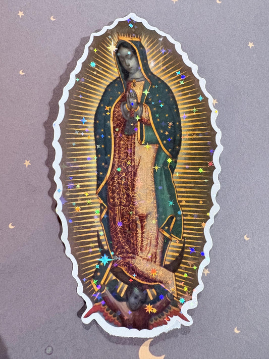 Virgen de Guadalupe Sticker – Catholic & Mexican Faith Fine Art Sticker