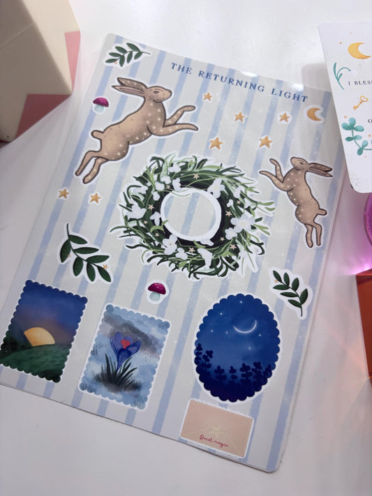 Ostara Sticker Sheet | Spring Equinox, Witchy Journal Decor