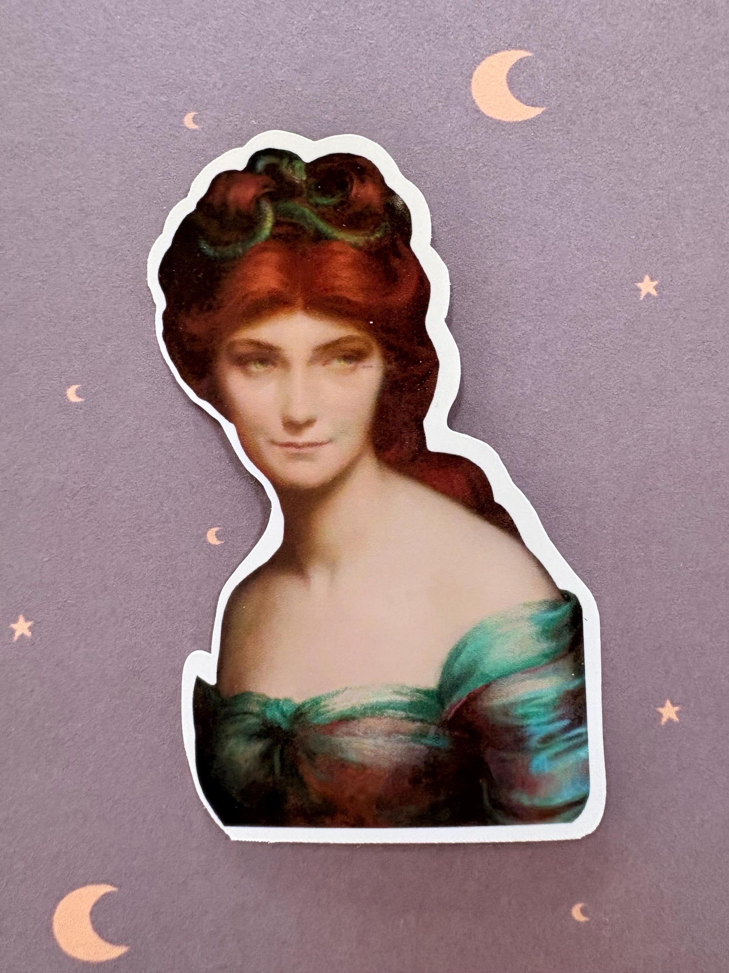 Medusa Art Sticker | Winifred Hope Thomson Reproduction, Baroque Mythology Vinyl Decal