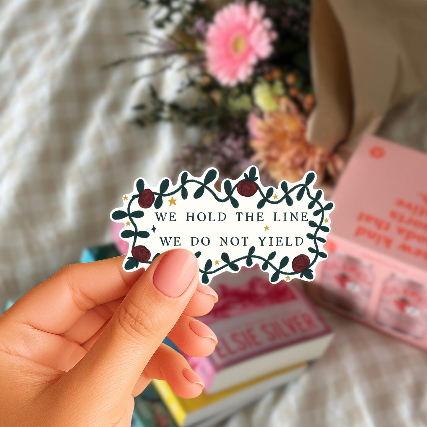 Feminist Empowerment Sticker | We Hold the Line, Witchy Resistance Art
