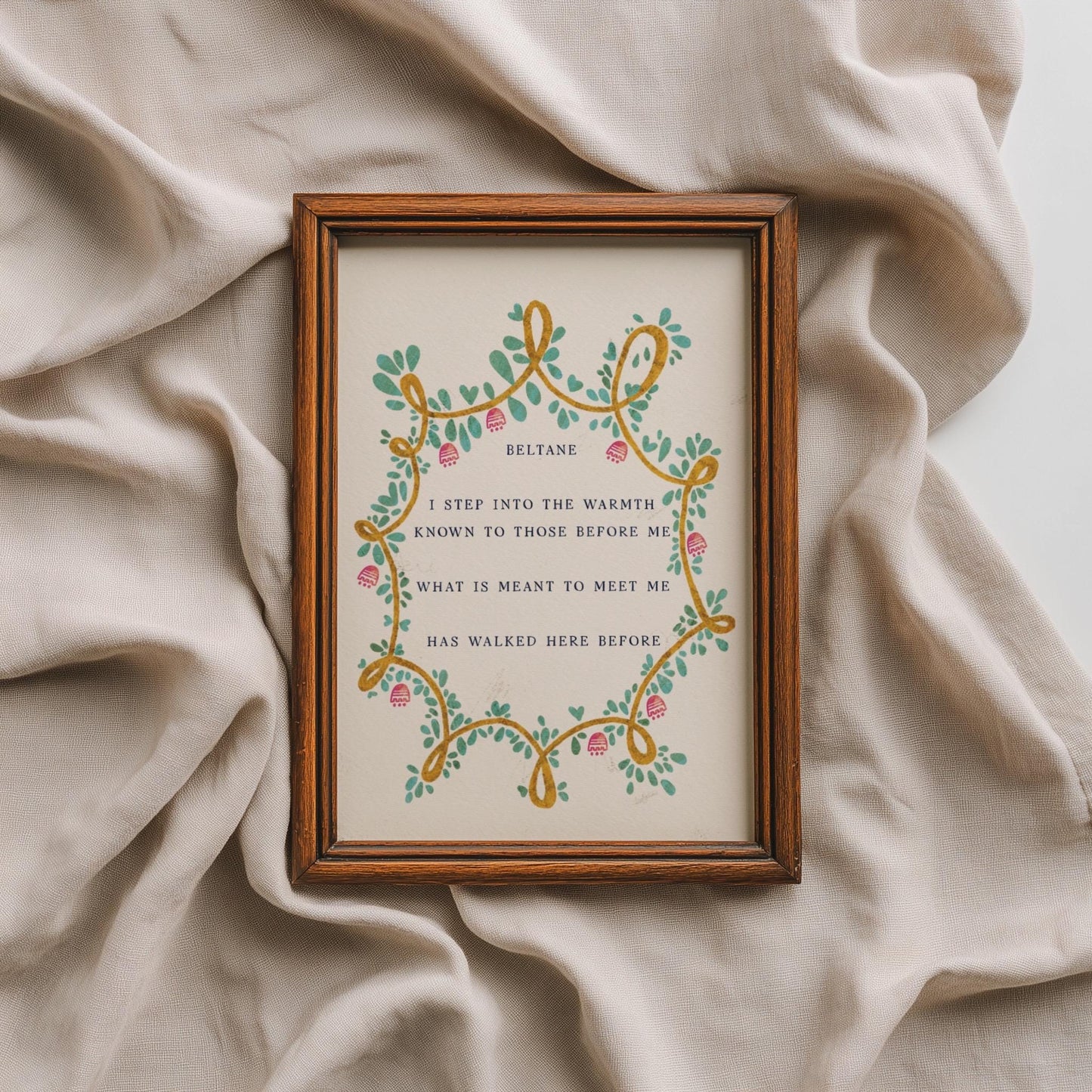 Beltane Blessing - Beltane Folk Art Print (Various Sizes) Sabbath Altar | Witchy Seasonal Decor