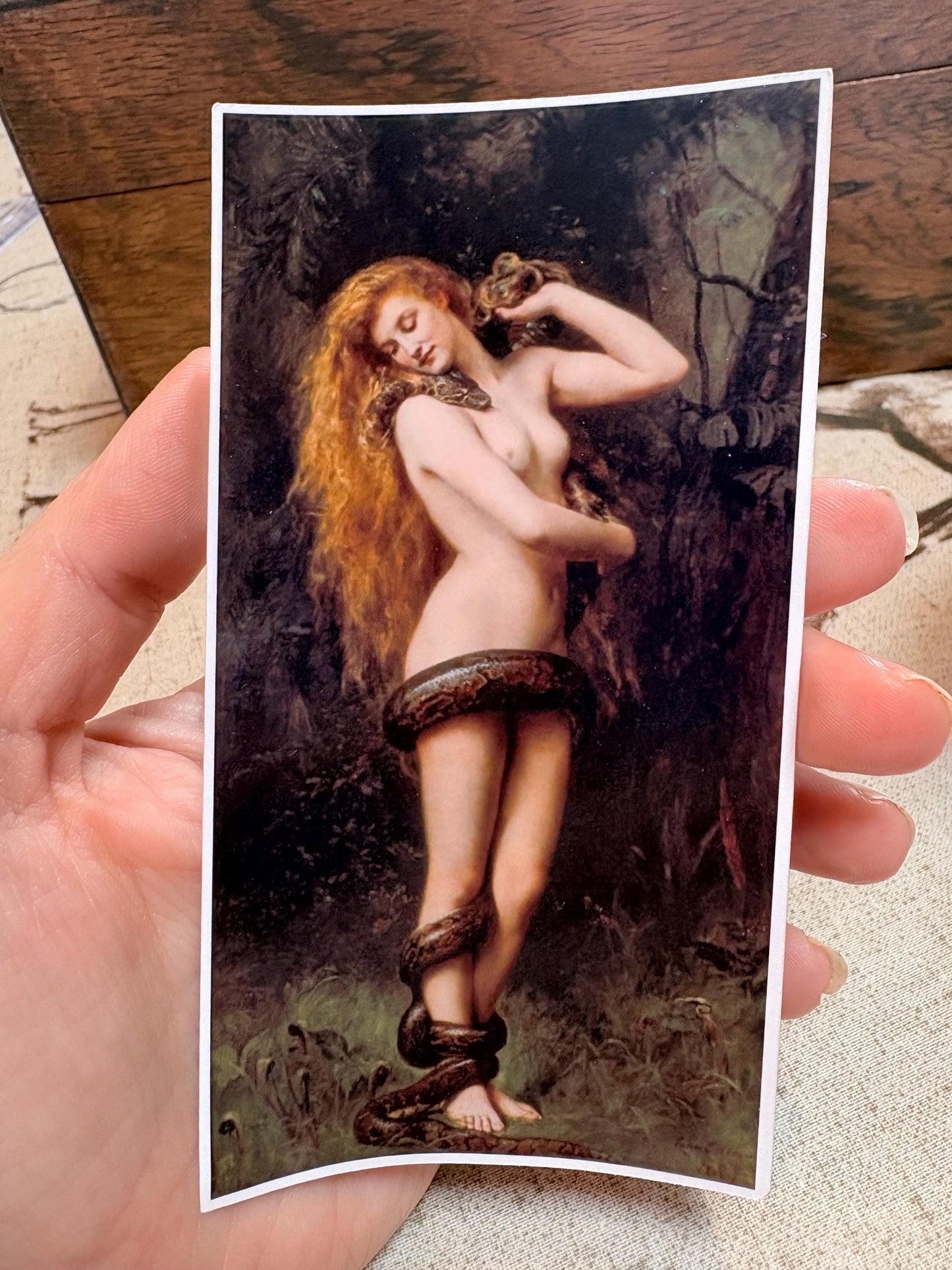 Lilith with a snake | Witch Art | Magical Fine Art Goddess Sticker