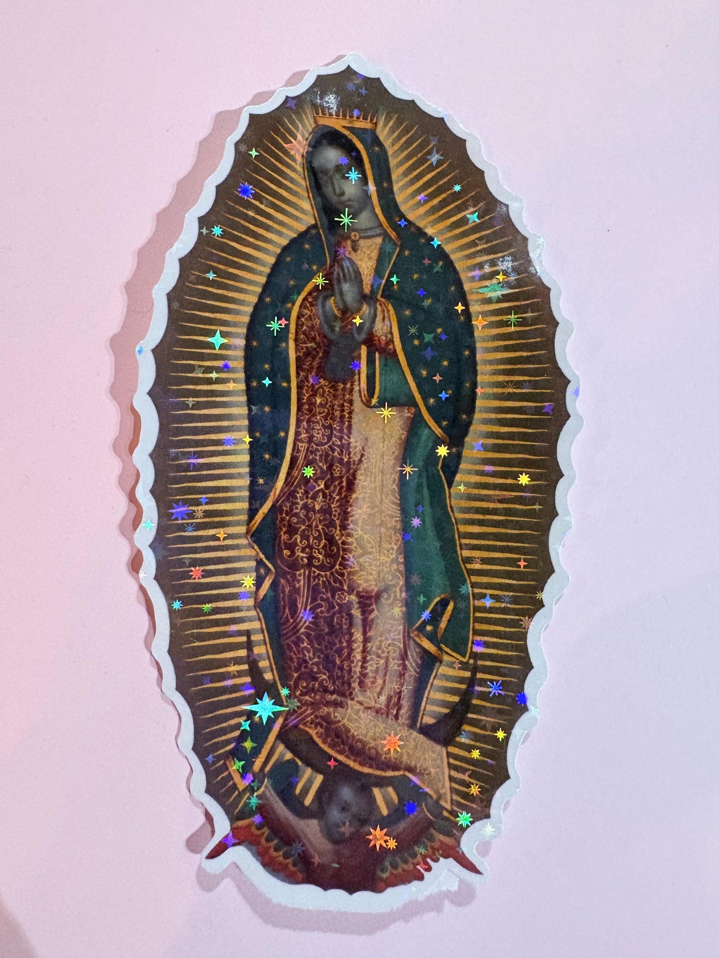 Virgen de Guadalupe Sticker – Catholic & Mexican Faith Fine Art Sticker