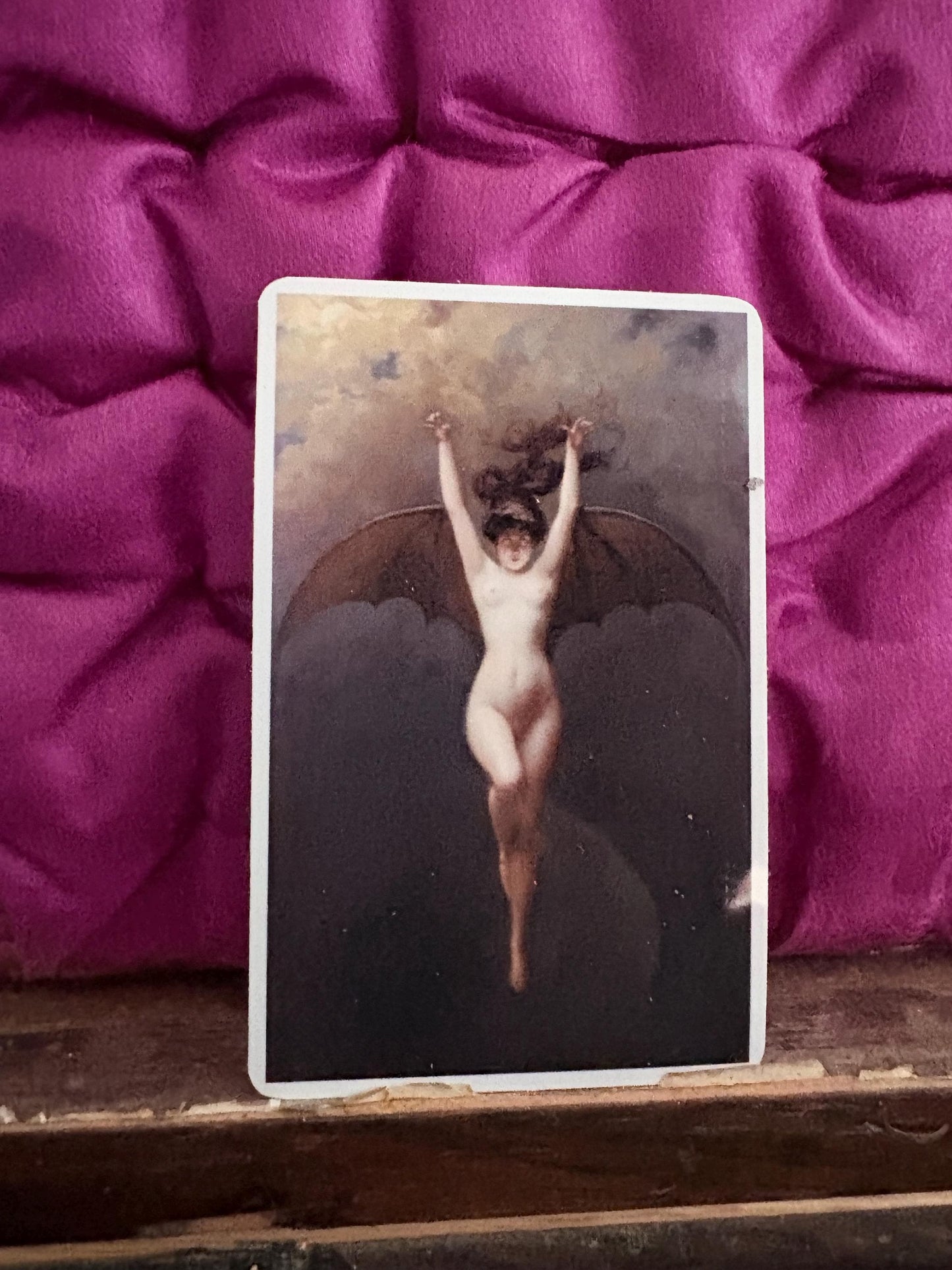 The Bat Woman 1890 Vintage Sticker | Joseph Penot | Fine Art Sticker