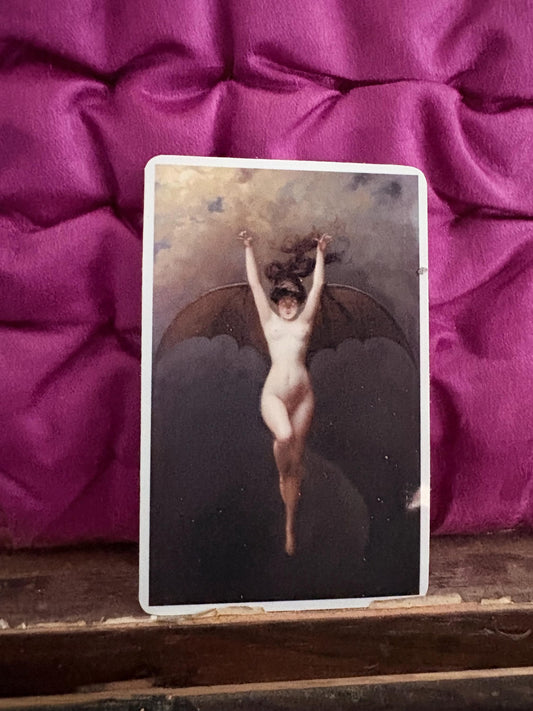 The Bat Woman 1890 Vintage Sticker | Joseph Penot | Fine Art Sticker