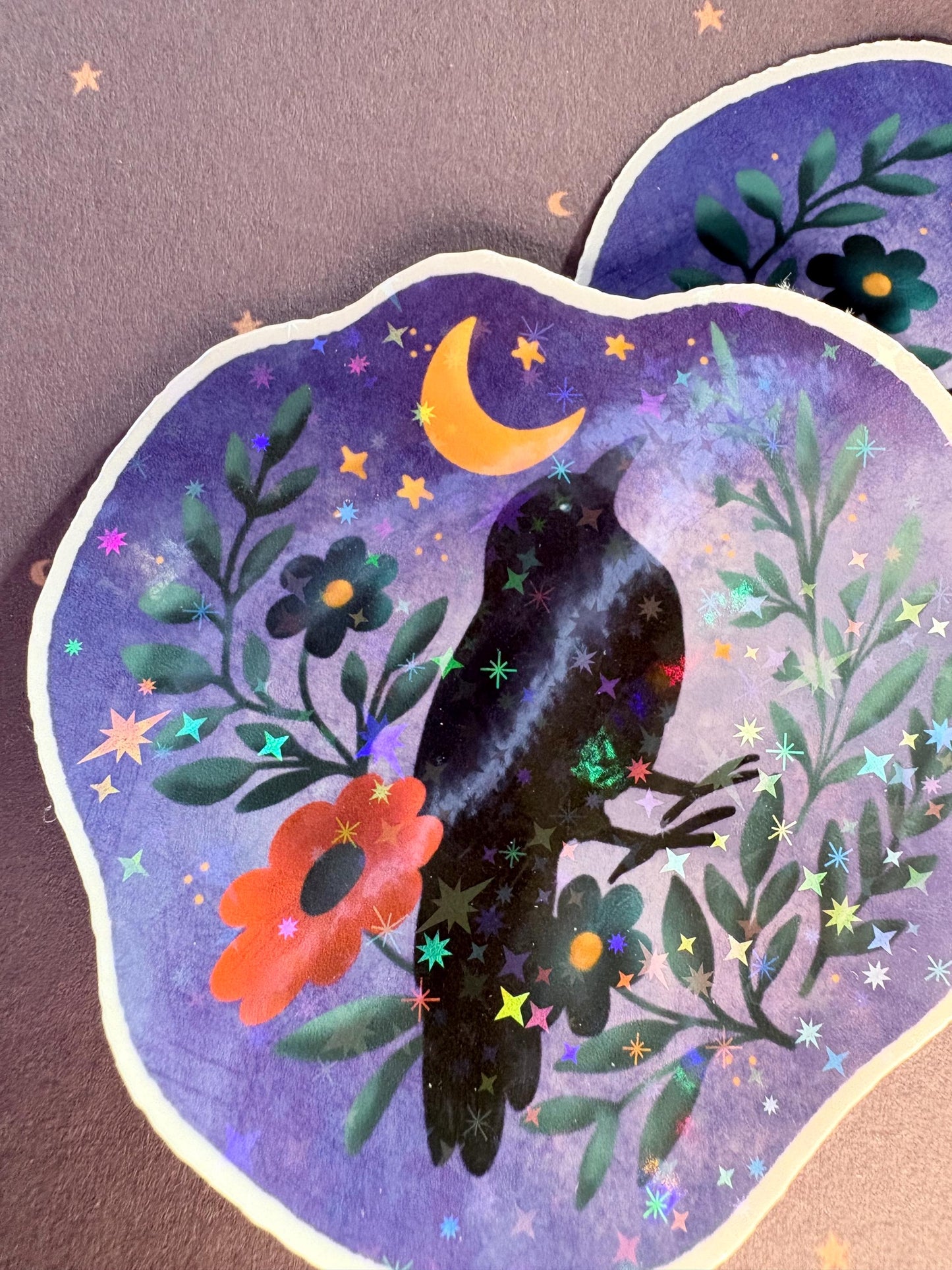 Crow Sticker | Witchy Gothic Art, Laptop Kindle Sticker