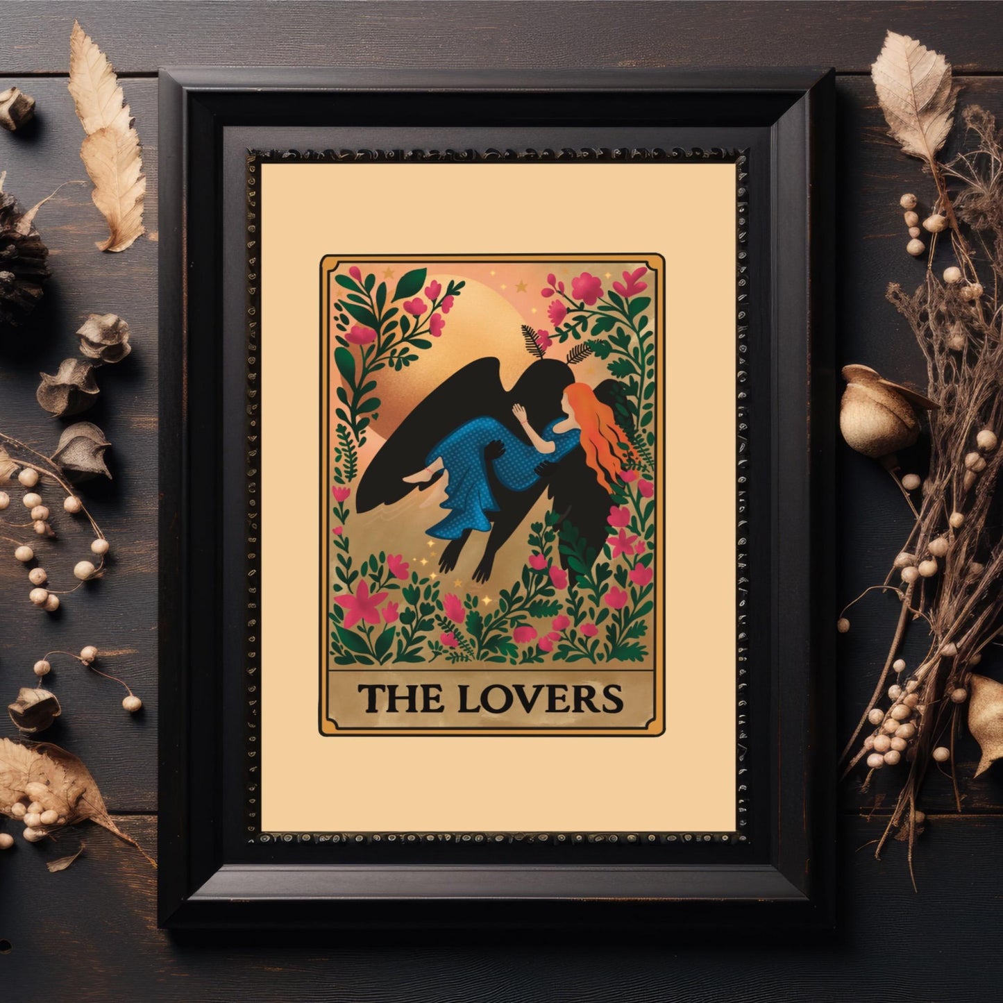 Mothman Tarot - The Lovers Print | Cryptids