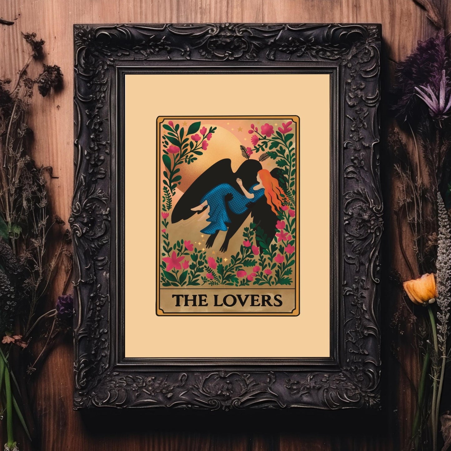 Mothman Tarot - The Lovers Print | Cryptids