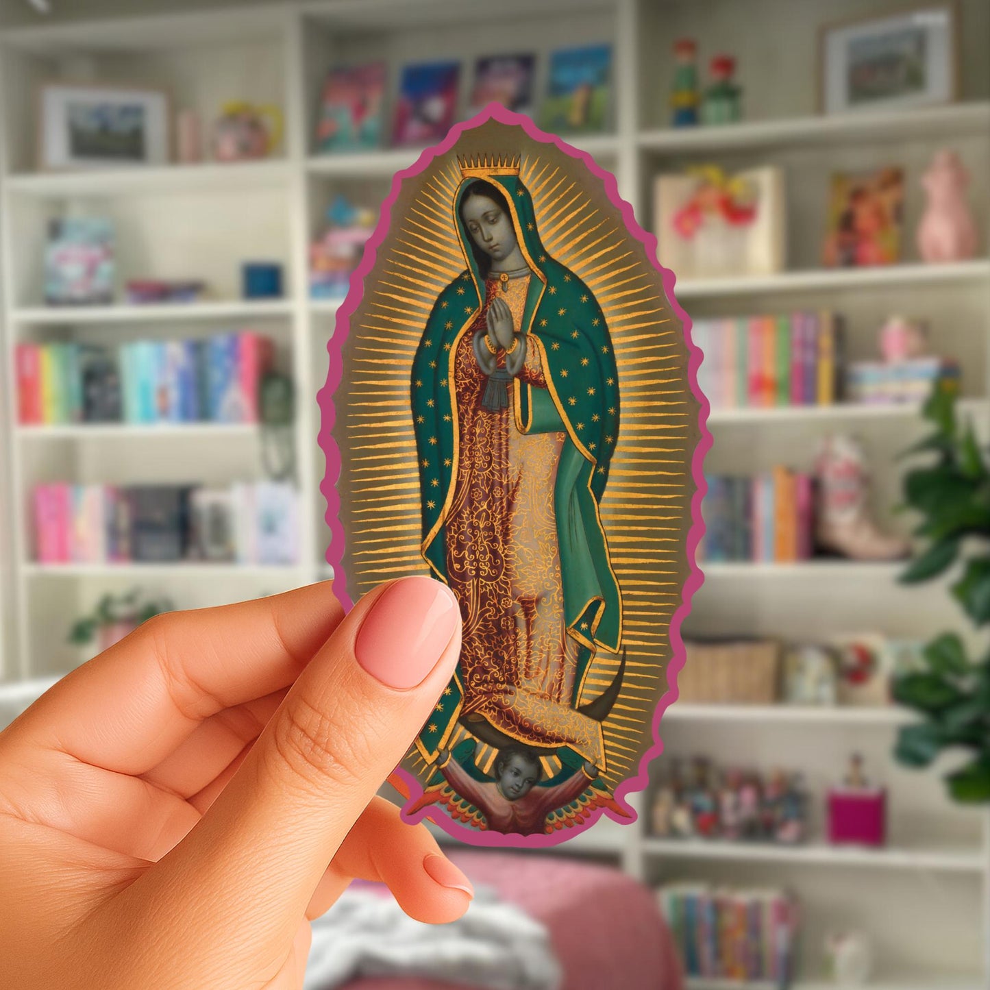 Virgen de Guadalupe Sticker – Catholic & Mexican Faith Fine Art Sticker
